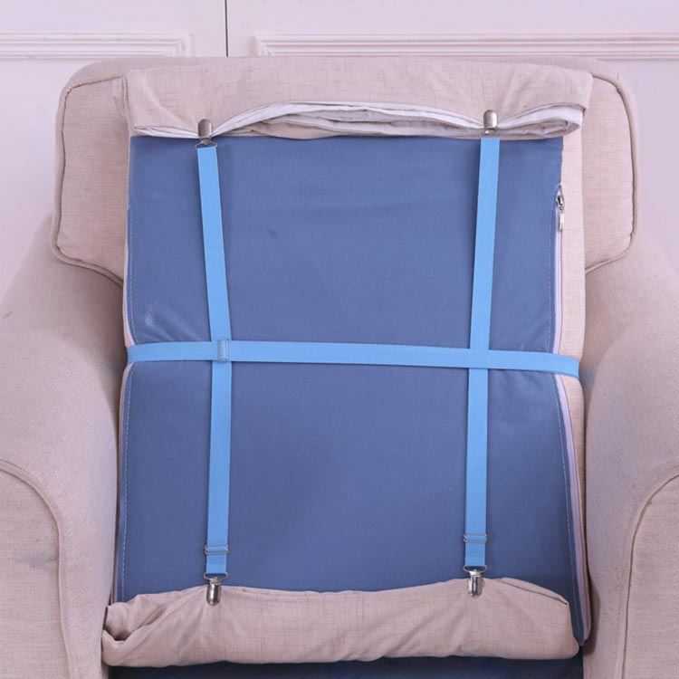 Mサイズ/長さ25-120cm サスペンダー 4本セット ずれ止め カバーずれ止め ずれ防止 ベルト シーツクリップ ソファカバー用 ソファー シーツ カバー固定 クリップ スキットバンド 4本セット ソファー用 ゴムバンド 伸縮