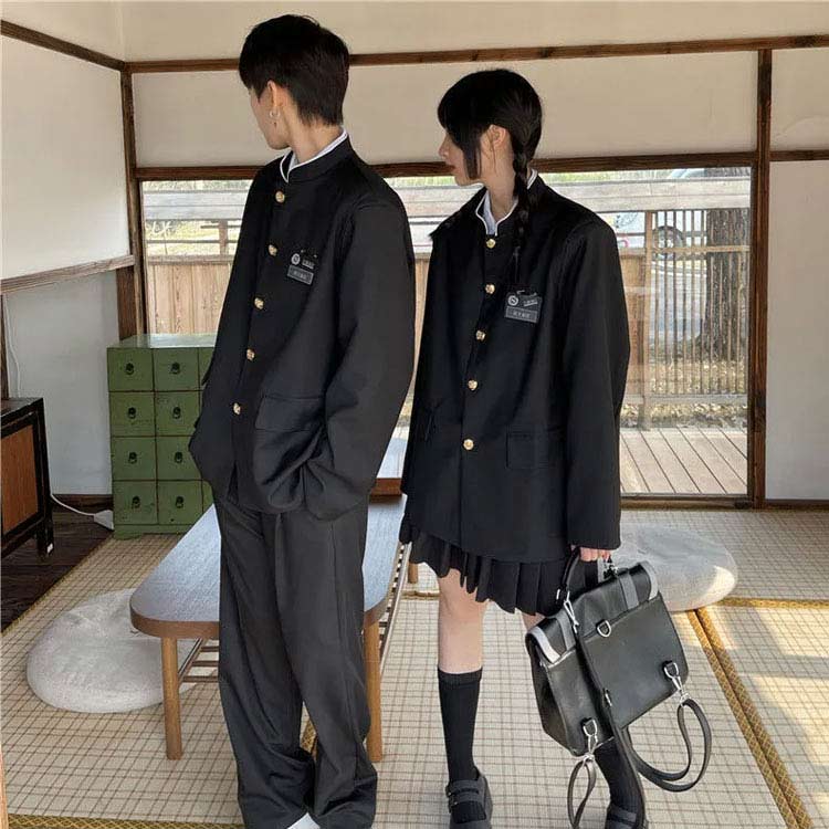 女子＆男子スクール制服 ブレザー 学ラン フォーマルスーツ 入学式スーツ 4点セット 無地 春秋冬 ブレザー 学生服 jk 男子高生 詰襟 女子高生 中学生 スクールスーツ 学生制服 高校生制服 入学式/文化祭/卒業式/発表会 コスプレ制服 応援団 大きいサイズ 送料無料 3