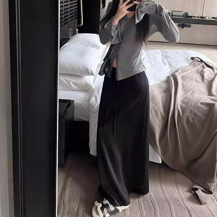 マタニティ スカート タイトスカート ロングスカート ウエストゴム ウエスト紐 マキシ丈 妊婦服 産前 産後 通勤服 オフィス 事務服 ひんやり 夏用 春夏 秋 ストレッチ ロングスカート マタニティウェア 妊婦 産前 産後 伸縮性 3