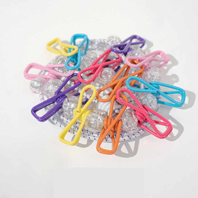 【2個セット】物干しロープ 12個クリップ付き洗濯物干し ランドリーロープ 旅行用 物干し竿 キャンプ用洗濯干し 洗濯 ロープ 梅雨 部屋干し 室内 物干し 屋外 洗濯グッズ 洗濯紐 洗濯干しロープ 防風 出張 旅行 トラベル