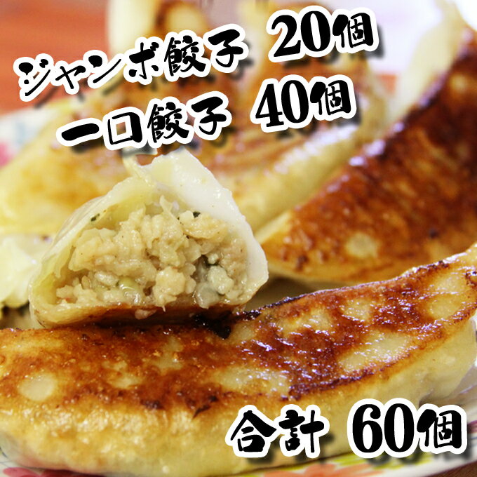 【送料無料】【平日13：00まで即日発送】宇都宮ジャンボ餃子20個入り / 一口餃子40個入りセット 宇都宮 餃子 幻のジャンボ餃子 人気 おいしい お中元 残暑見舞い お歳暮 お土産