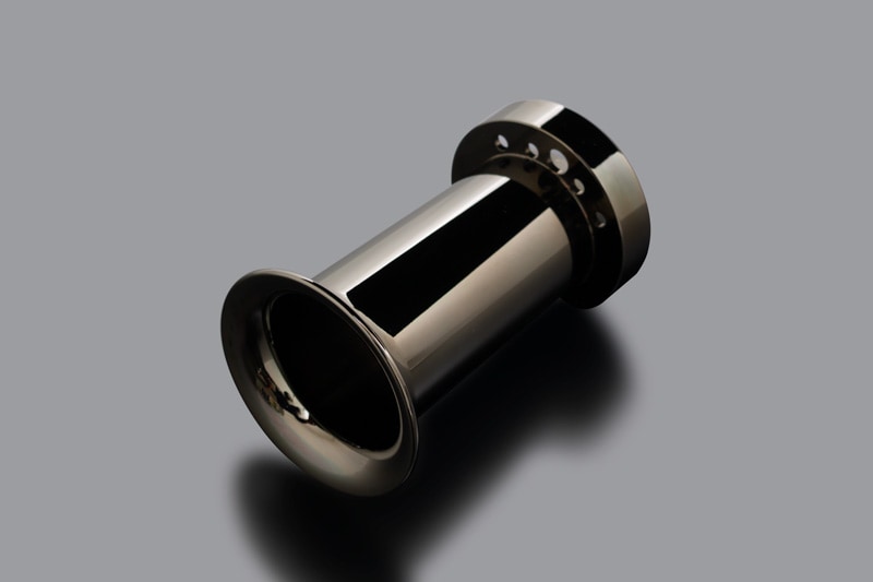 PMC ピーエムシー CR用ビレットエアファンネル (アルミ製 スーパーロング/90mm)　漆黒メッキ