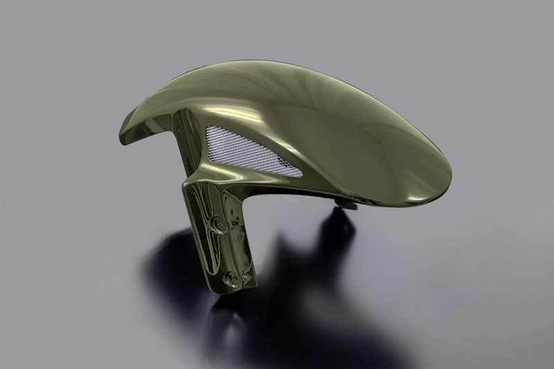 【受注後3ヶ月以上】ARCHI アーキ フロントフェンダー FRP タイガー BLKメッシュ Z900RS