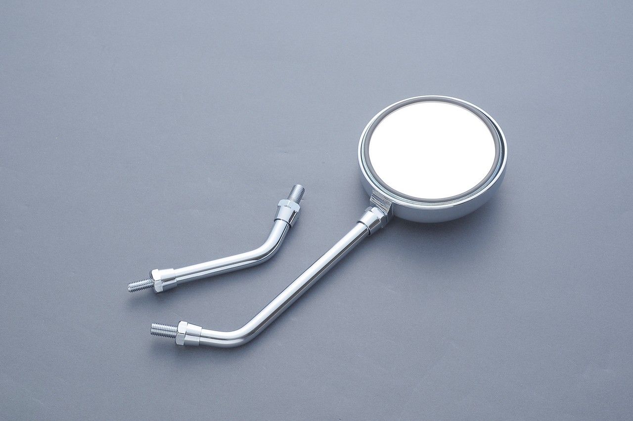 MRS Z2ミラー 凸型レンズ アルミダイキャスト クロームメッキ