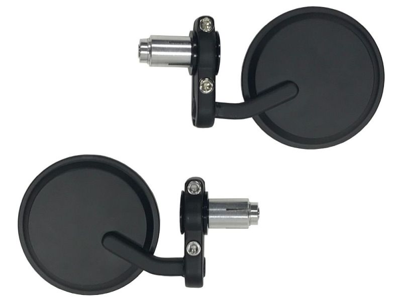 TAKATSU タカツ ラウンドタイプ バーエンドミラー セット ブラック