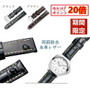 【NERTHUS】送料無料 ネルサス 腕時計ベルト 本革 クロコ型押し 22mm 腕時計バンド 本革 ...