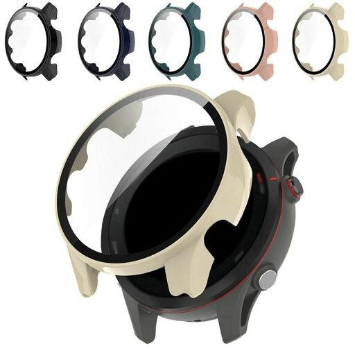 Garmin Forerunner 955/255/255S/255 Music/255S Music ケース 強化ガラス + PC 液晶保護 ガラスフィルム カバー 全面保護 液晶一体型 Garmin Forerunner 955/255/255S/255 Music/255S Music ケース 強化ガラス + PC 液晶保護 ガラスフィルム カバー 全面保護 液晶一体型