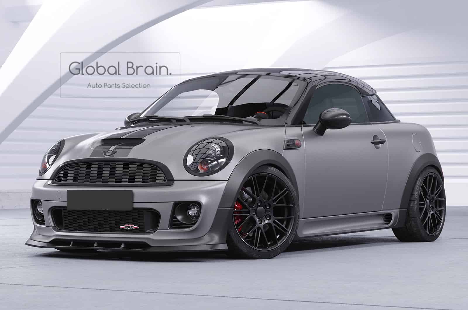 ミニ クーペ R58 R59 JCW ジョン・クーパー ・ワークス フロント リップ スポイラー/ フロント スプリッタ― バンパー アンダー ディフューザー スカート 934