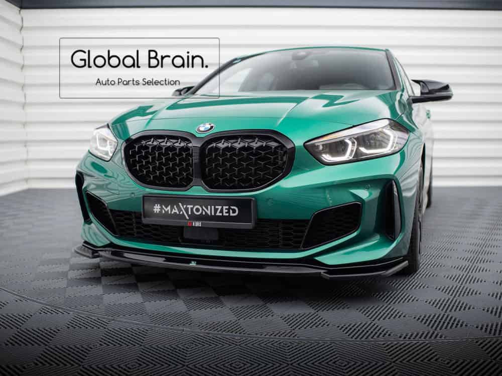 BMW 1シリーズ F40 M135i Mスポーツ フロント リップ スポイラー V10/ BMW スプリッター ディフューザー エアロ パーツ カスタム チューン