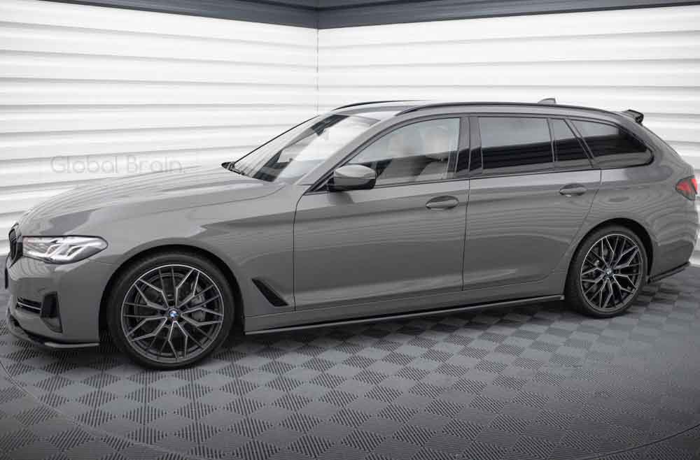 BMW 5シリーズ G30 G31 後期 ラグジュアリー サイド スカート カバー スポイラー/ BMW スプリッター ディフューザー エアロ パーツ カスタム チューン