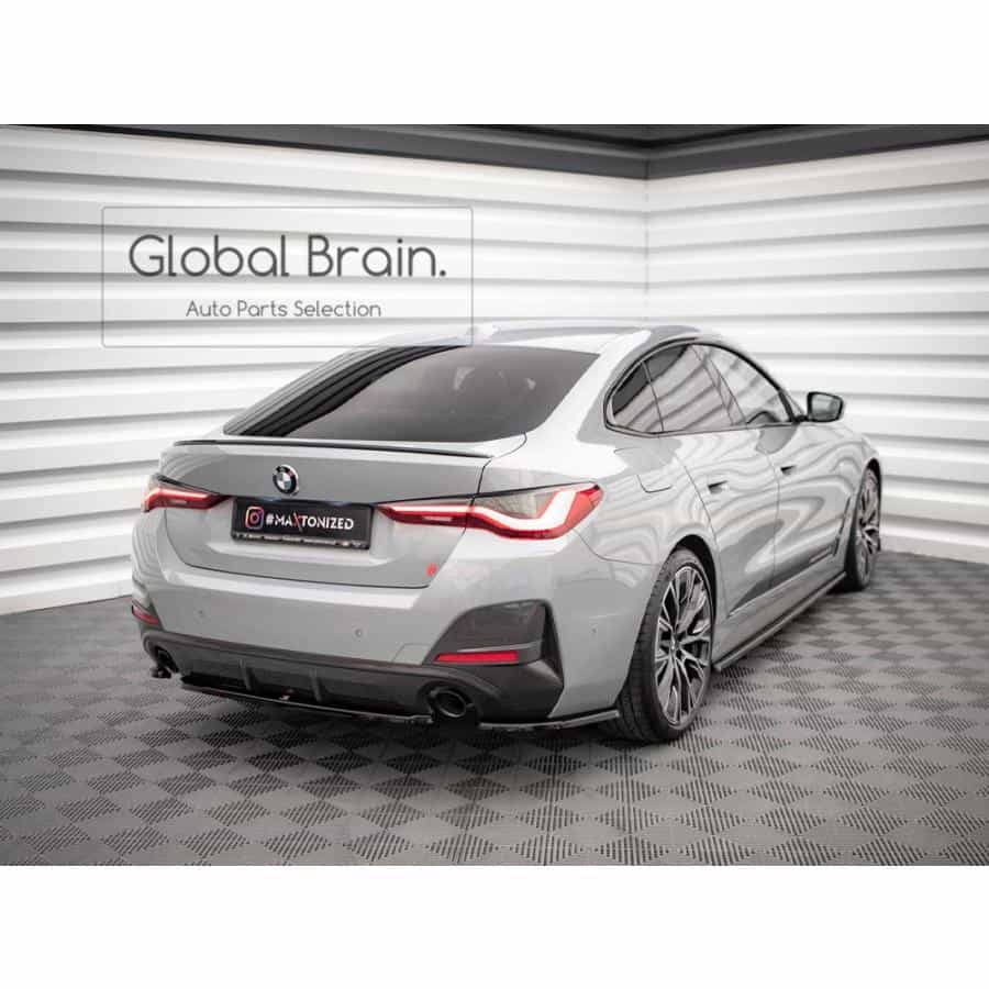 BMW 4シリーズ グランクーペ G26 Mスポーツ リア サイド スプリッター スパッツ V1/ bmw スプリッター ディフューザー エアロ パーツ カスタム チューン