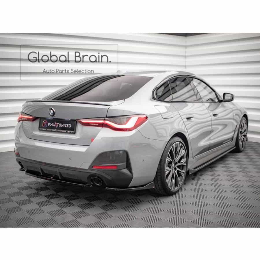 BMW 4シリーズ グランクーペ G26 Mスポーツ リア サイド スプリッター スパッツ V2/ bmw スプリッター ディフューザー エアロ パーツ カスタム チューン