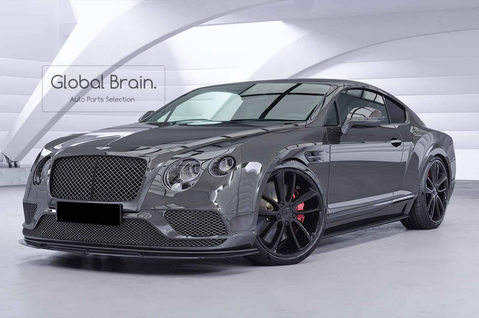 2016-2018 ベントレー コンチネンタル GT スピード フロント リップ スポイラー / フロント スプリッタ― バンパー アンダー ディフューザー スカート 934