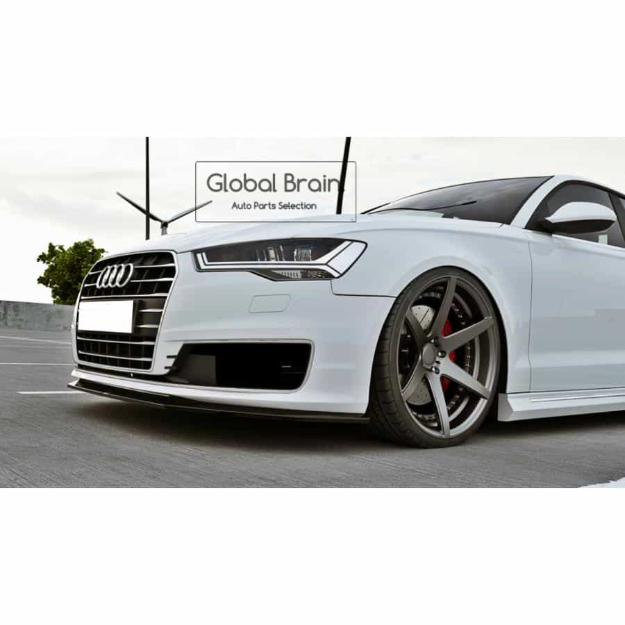 乐天商城 - 2014- アウディ A6 C7 4G 後期 フロント リップ スポイラー エアロ/ audi スプリッター ディフューザー エアロ パーツ カスタム チューン