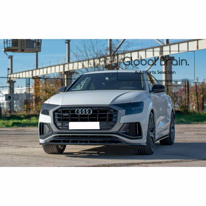 2018- アウディ Q8 Sライン フロント リップ スプリッター スポイラー/ audi スプリッター ディフューザー エアロ パーツ カスタム チューン