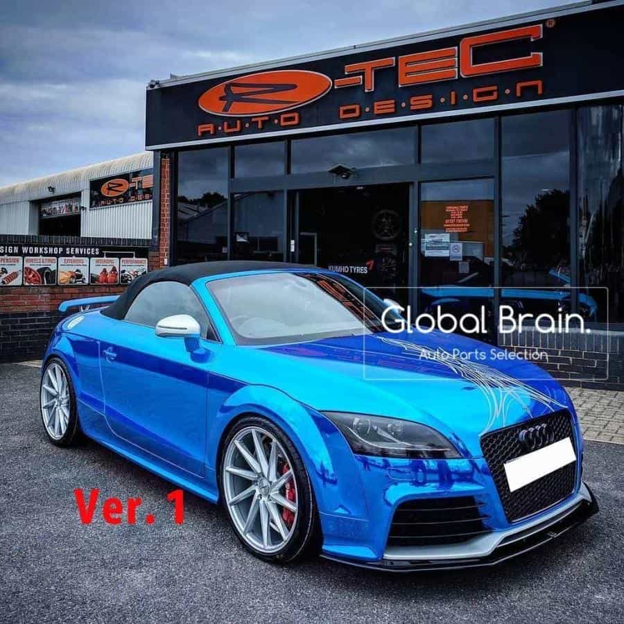 アウディ TT RS 8J フロント バンパー リップ スポイラーV1/ audi スプリッター ディフューザー エアロ パーツ カスタム チューン