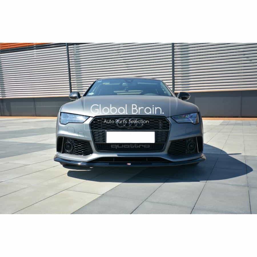 樂天商城 - 2014- 後期 アウディ RS7 フロント スプリッター スポイラー V2/ audi スプリッター ディフューザー エアロ パーツ カスタム チューン