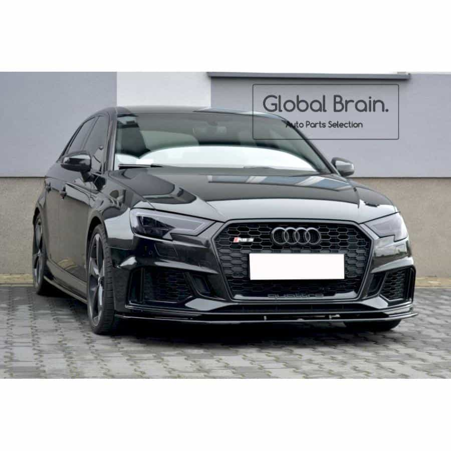 2018- アウディ RS3 8V 後期 フロント スプリッター スポイラー Ver.1/ audi スプリッター ディフューザー エアロ パーツ カスタム チューン