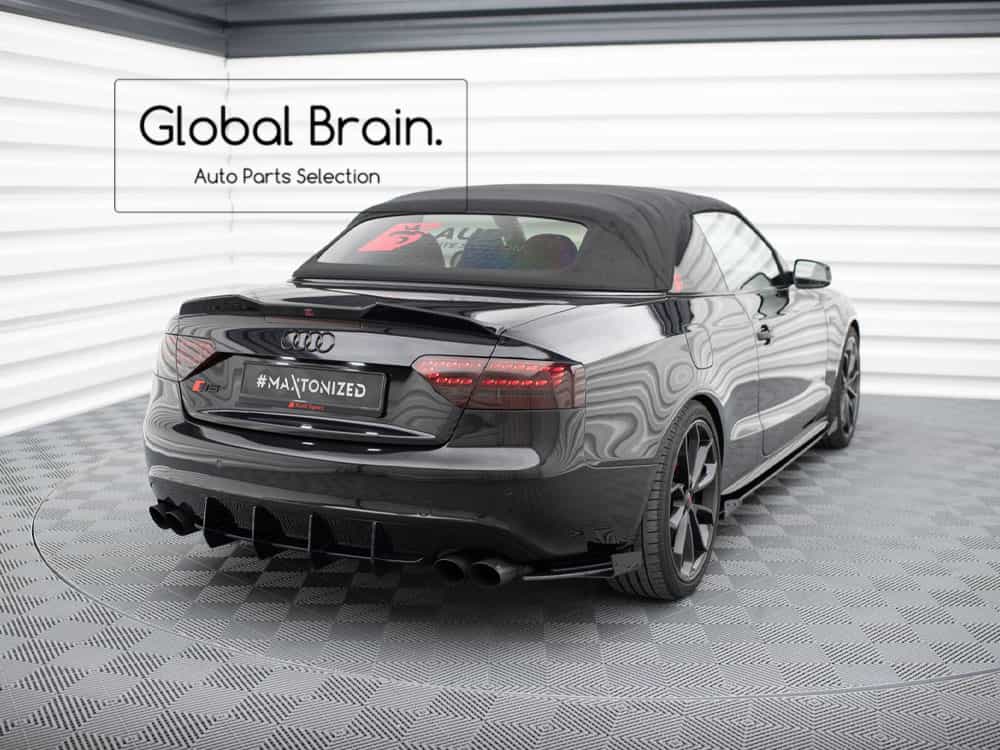 乐天商城 - アウディA5 8T Sライン 前期 S5 リア サイド スプリッタ―+ ウィングレット/ AUDI スプリッター ディフューザー エアロ パーツ カスタム チューン