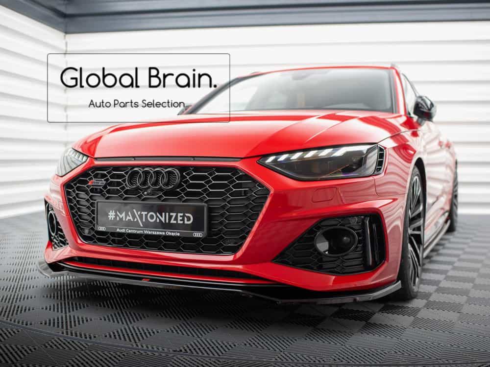 樂天商城 - アウディ RS4 B9.5 B9 後期 フロント リップ スポイラー V1/ AUDI スプリッター ディフューザー エアロ パーツ カスタム チューン