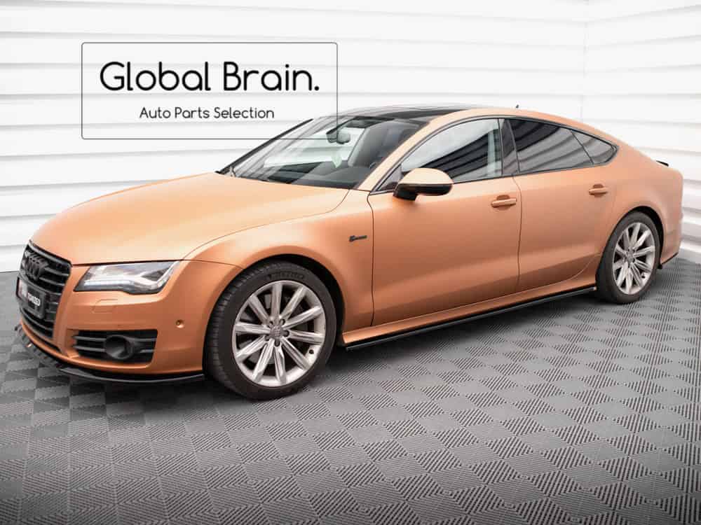 乐天商城 - アウディ A7 4G 前期 標準 サイド スカート カバー スポイラー/ AUDI スプリッター ディフューザー エアロ パーツ カスタム チューン