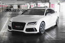アウディ RS7 4G C7 後期 フロント リップ スポイラー V4/ AUDI スプリッター ディフューザー エアロ パーツ カスタム チューン(2)
