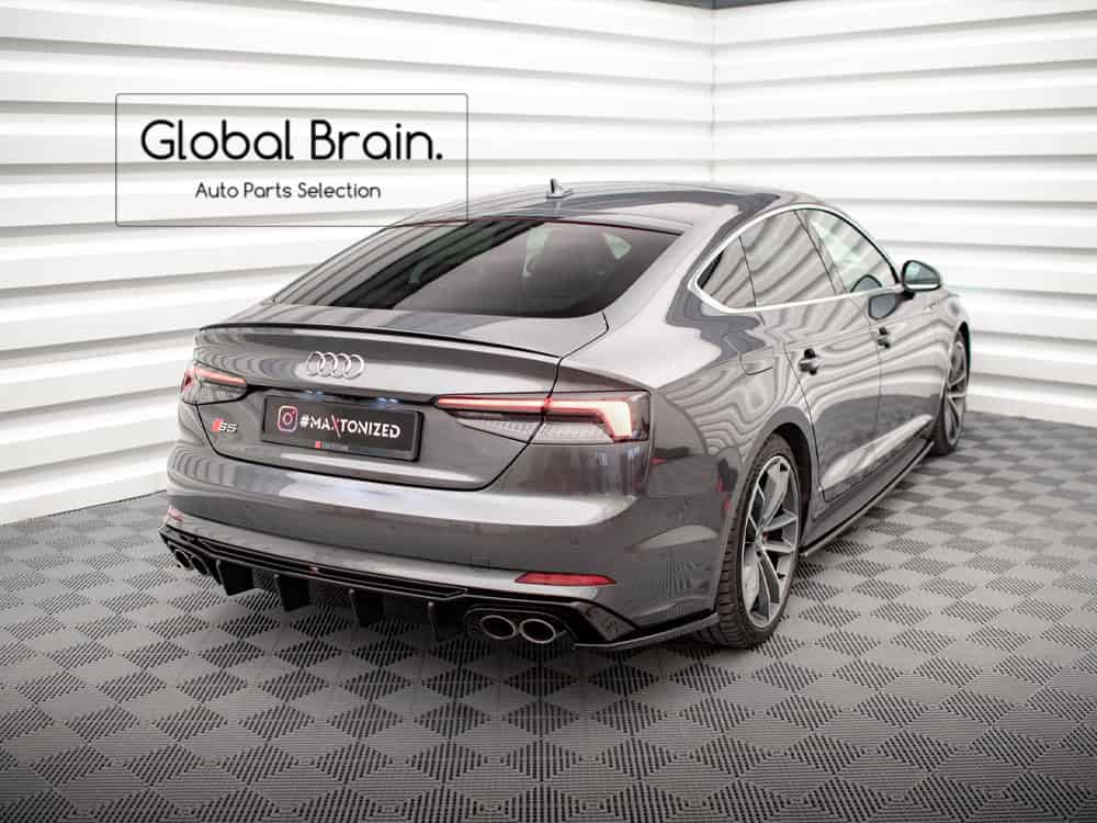 乐天商城 - アウデイ S5 F5 前期 クーペ/スポーツバック リア サイド スプリッター スパッツ/ AUDI スプリッター ディフューザー エアロ パーツ カスタム チューン