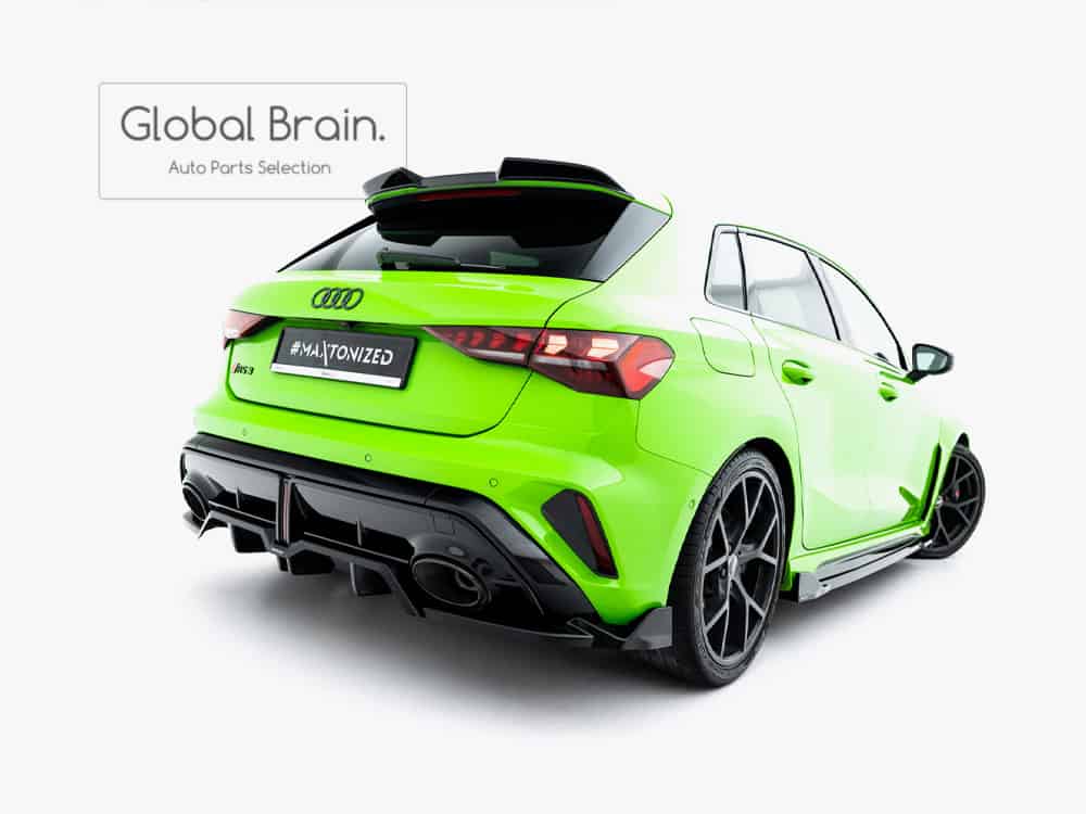 乐天商城 - アウディ RS3 8Y 後期 スポーツバック リア ディフューザー V3/ audi スプリッター ディフューザー エアロ パーツ カスタム チューン