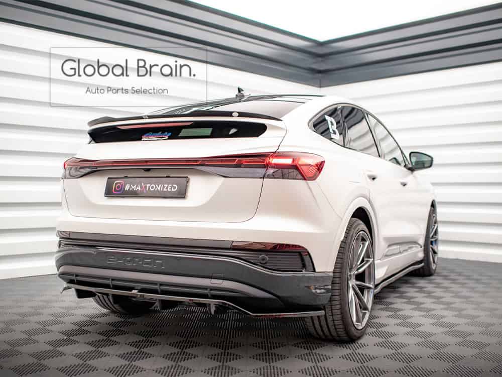 乐天商城 - アウディ Q4 スポーツバック e-tron Sライン リア ディフューザー/AUDI スプリッター ディフューザー エアロ パーツ カスタム チューン