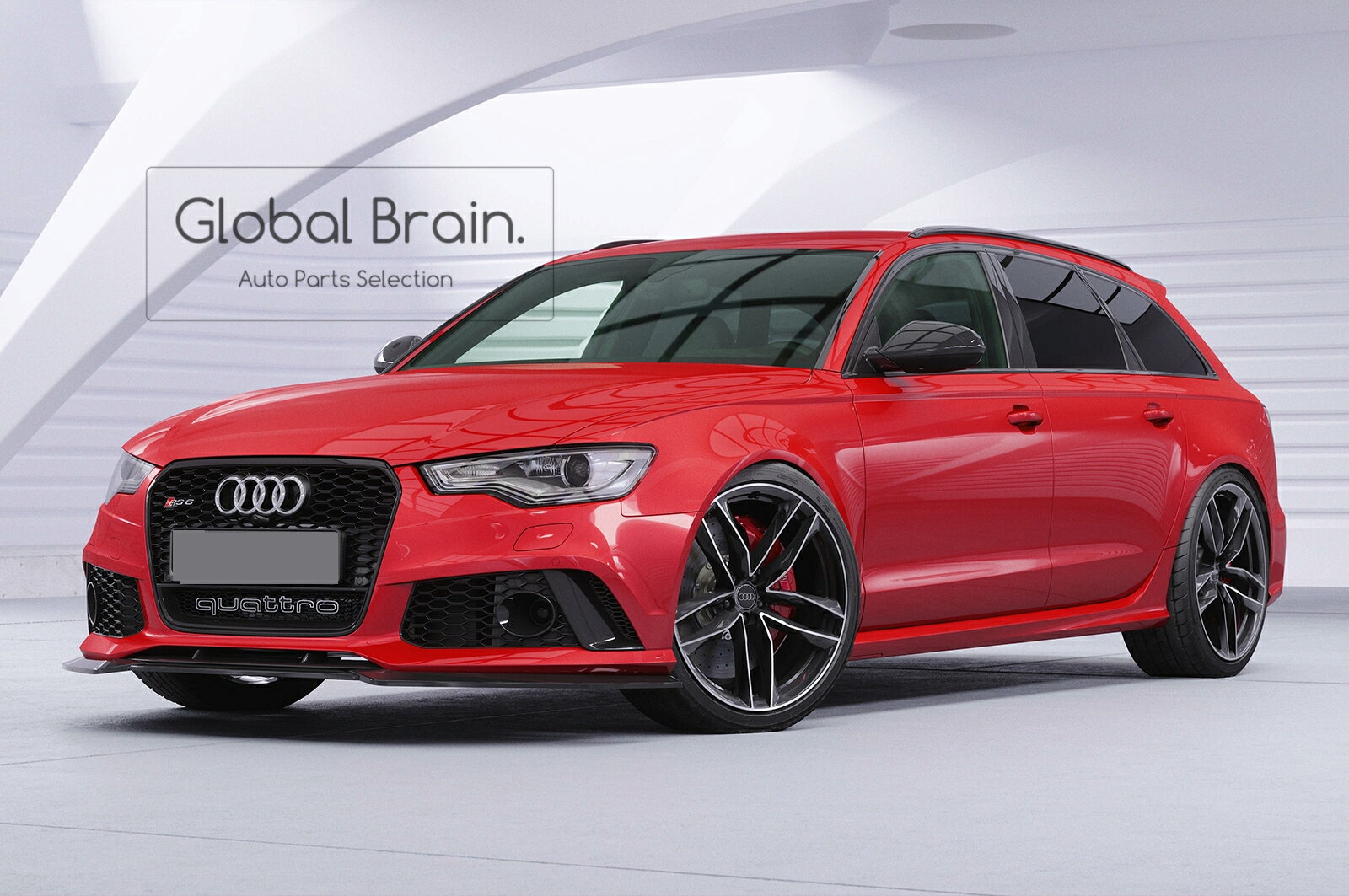 アウディ RS6 4G C7 フロント リップ スポイラー フロント リップ スポイラー / フロント スプリッタ― バンパー アンダー ディフューザー スカート 855
