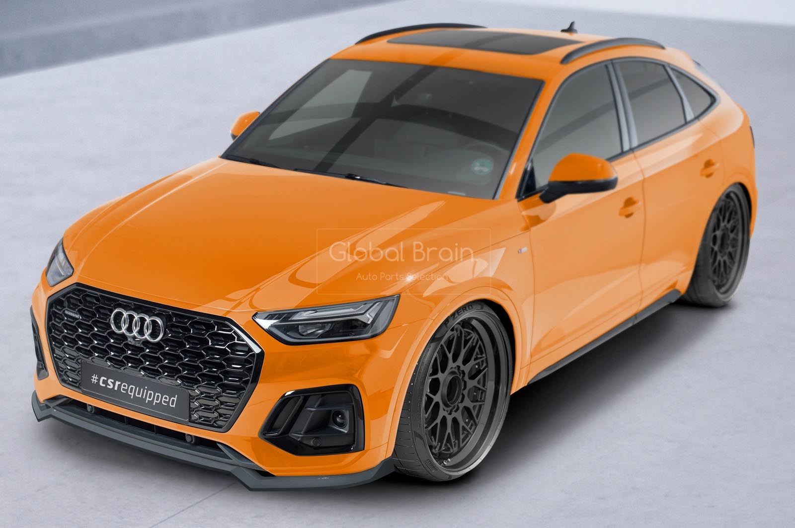 アウディ SQ5/Q5 Sライン スポーツバック 後期 フロント リップ スポイラー / フロント スプリッタ― バンパー アンダー ディフューザー スカート 677