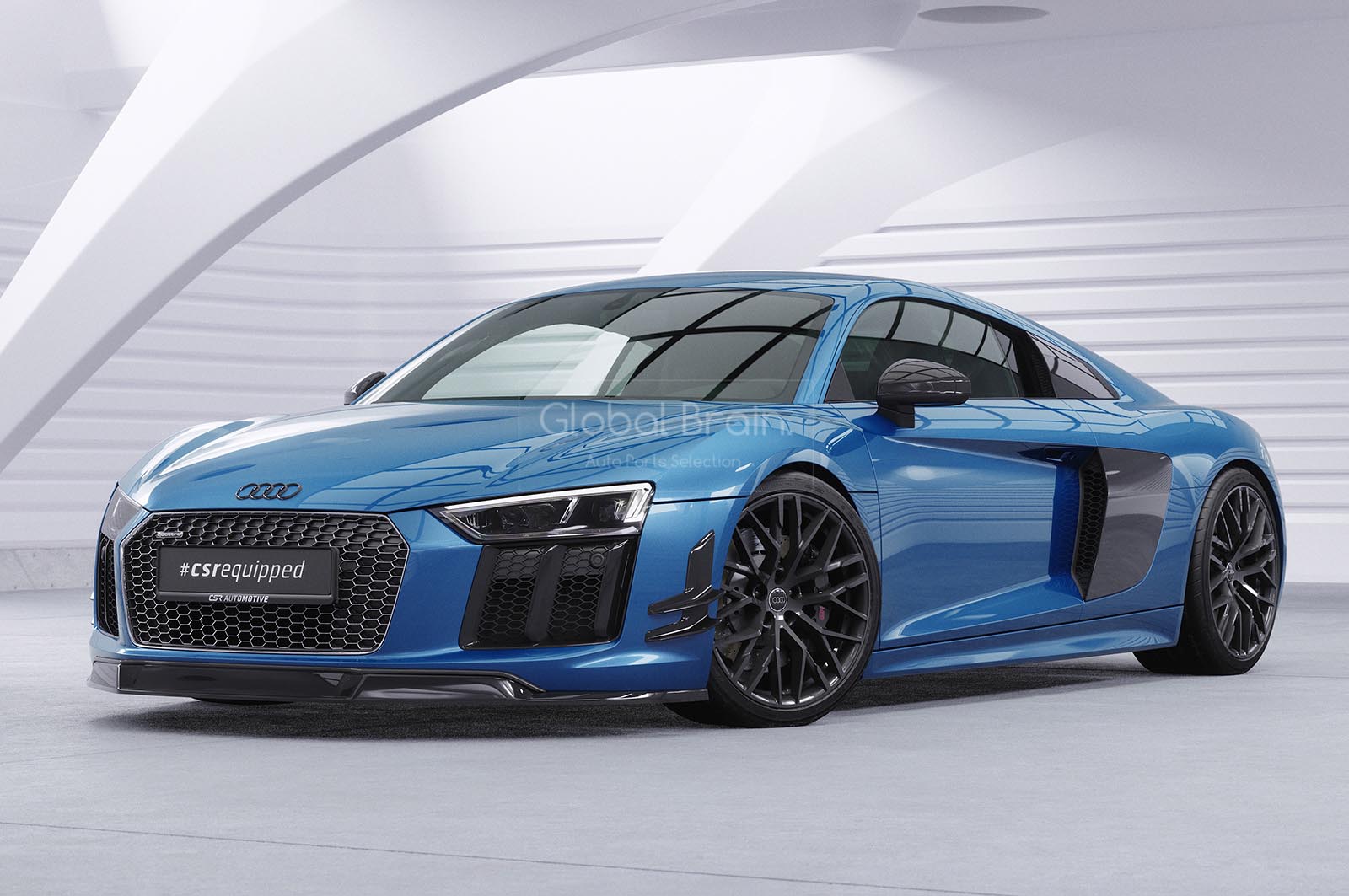 乐天商城 - 2016-2019 アウディ R8 4S 前期 フロント リップ スポイラー / フロント スプリッタ― バンパー アンダー ディフューザー スカート 451