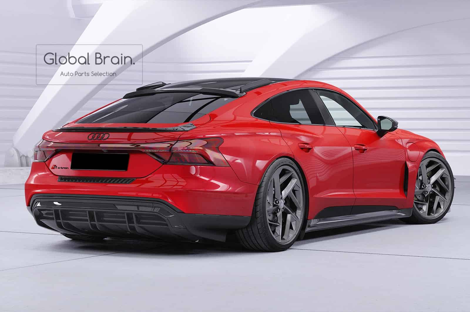 アウディ e-トロン e-tron GT ルーフ フィン/ ウイング トリム エクステンション ディフューザー csr