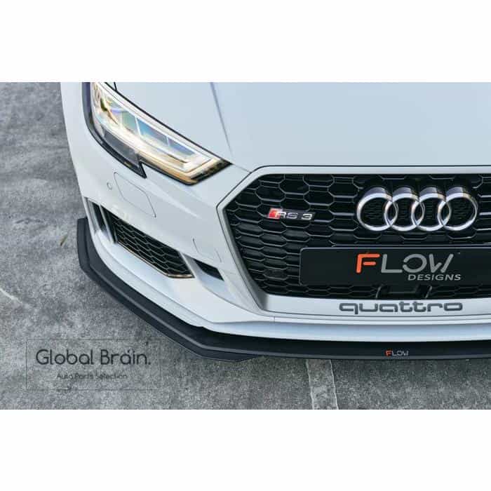 アウディ RS3 8V 後期 - フロント リップスポイラー用 エクステンション / スプリッター ディフューザー エアロ パーツ flow design