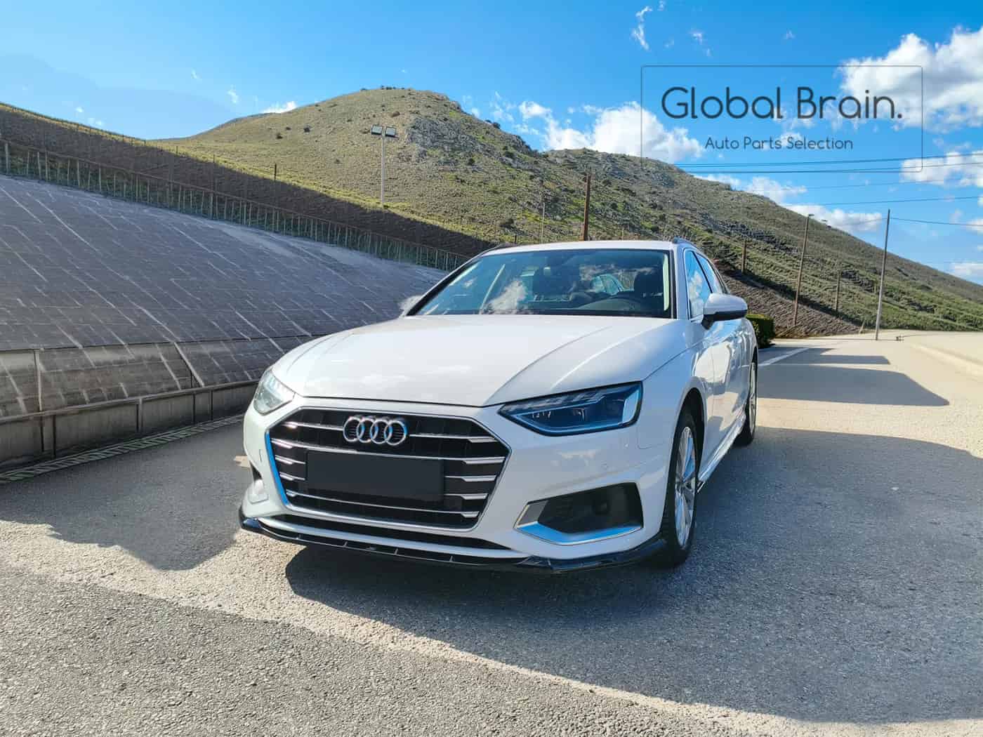 乐天商城 - アウディ A4 B9 後期 アドバンスト フロント リップ スポイラー/ フロント スプリッタ― バンパー アンダー ディフューザー スカート