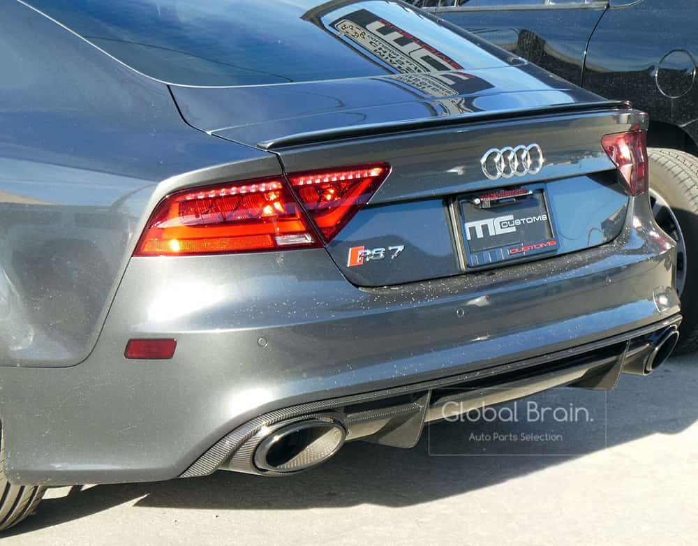Front Spoiler - 即納 アウディ A7 S7 RS7 4G C7 リア トランク スポイラー エアロ / ウィング リップ リア スポイラー