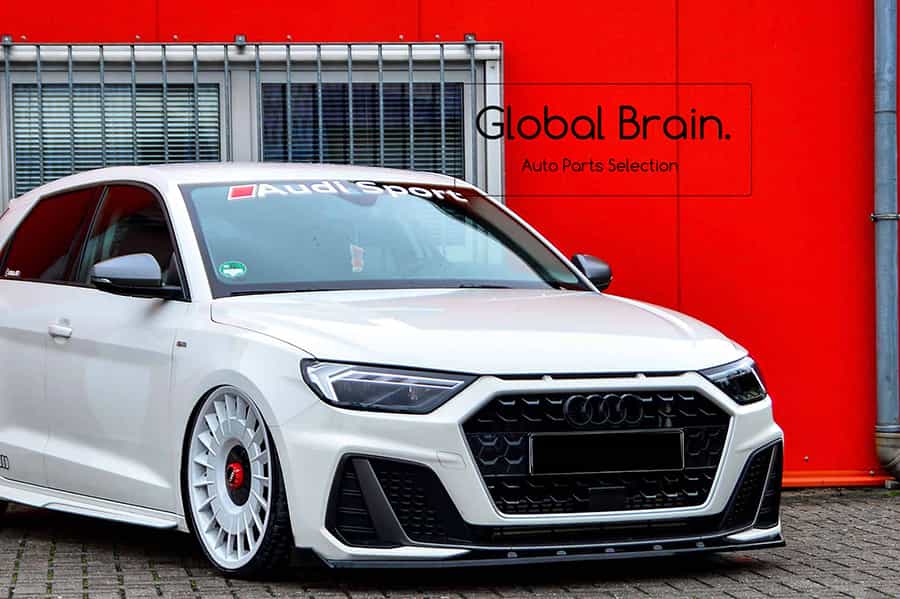 Front Spoiler - アウディ A1 GB Sライン スポーツバック フロント リップ スポイラー+ ウィングレット/ スプリッター ディフューザー エアロ パーツ ingo noak