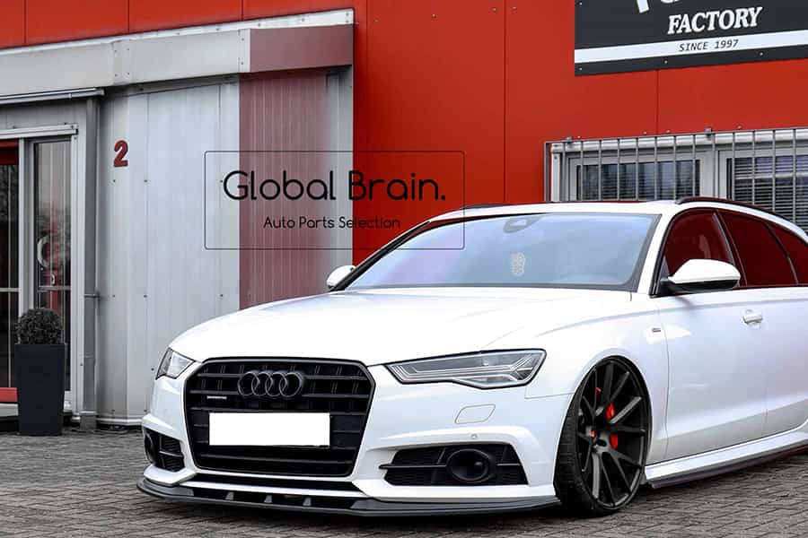 アウディ A6 4G C7 Sライン S6 後期 フロント リップ スポイラー / スプリッター ディフューザー エアロ パーツ ingo noak