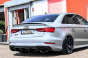 アウディ RS3 8V 後期 セダン リア センター ディフューザー フィン/ スプリッター ディフューザー エアロ パーツ ingo noak