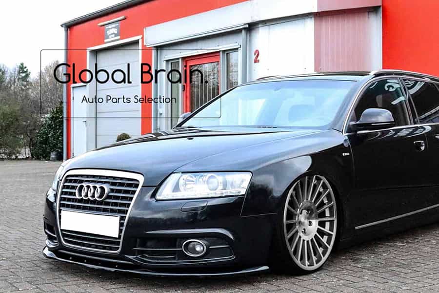 アウディ A6 4F Sライン 後期 フロント リップ スポイラー +ウィングレット / スプリッター ディフューザー エアロ パーツ ingo noak
