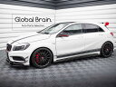 メルセデスベンツ Aクラス W176 A45 AMG 前期 サイド スカート カバー スポイラー/ benz スプリッター ディフューザー エアロ パーツ カスタム チューン(2)