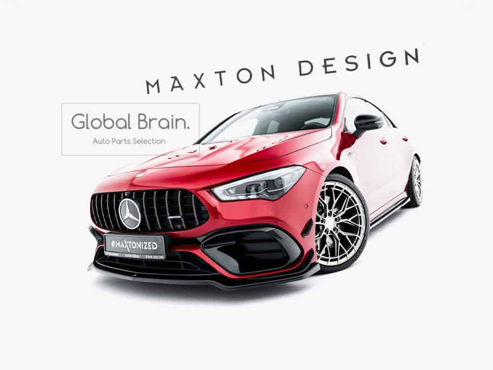 樂天商城 - メルセデスベンツ CLA 45 C118 X118 AMG エディション フロント リップ スポイラー V4 / benz スプリッター ディフューザー エアロ パーツ カスタム チューン