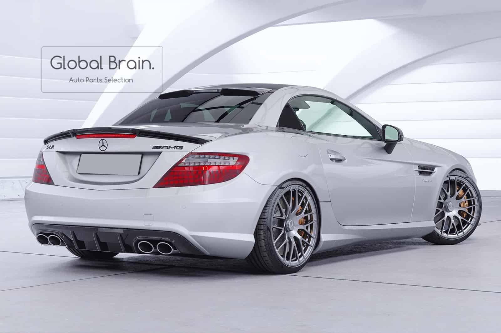 樂天商城 - メルセデスベンツ SLK/ SLC R172 リア ルーフ スポイラー / ウイング トリム エクステンション ディフューザー 033 csr