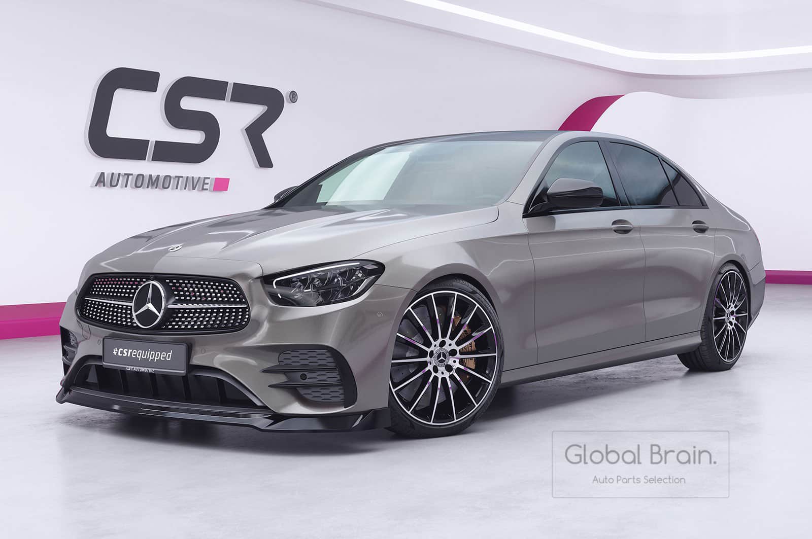 樂天商城 - メルセデスベンツ Eクラス W213 S213 後期 AMGライン フロント リップ スポイラー/フロント スプリッター バンパー ディフューザー フラップ 012