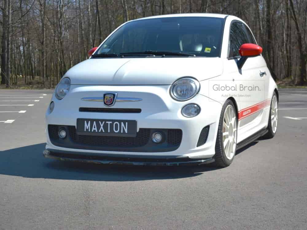 乐天商城 - 2008-2012 フィアット 500 アバルト フロント リップ スプリッター スポイラー/ Fiat スプリッター ディフューザー エアロ パーツ カスタム チューン