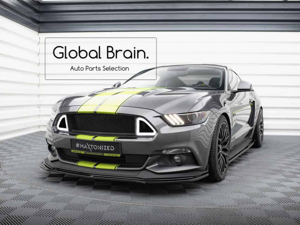 Front Spoiler - 2014-2017 フォード マスタング GT 5.0 フロント リップ スポイラー/ FORD スプリッター ディフューザー エアロ パーツ カスタム チューン