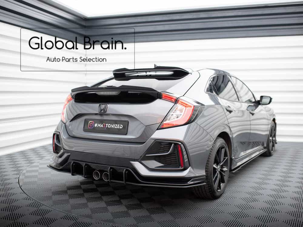 ホンダ シビック FK7 ハッチバック 後期 リア センター ディフューザー フィン/ HONDA スプリッター ディフューザー エアロ パーツ カスタム チューン