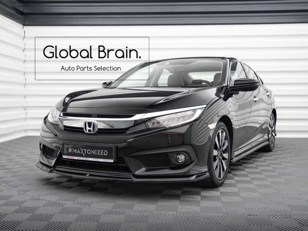 ホンダ シビック セダン FC1 前期 フロント リップ スポイラー V2/ HONDA スプリッター ディフューザー エアロ パーツ カスタム チューン