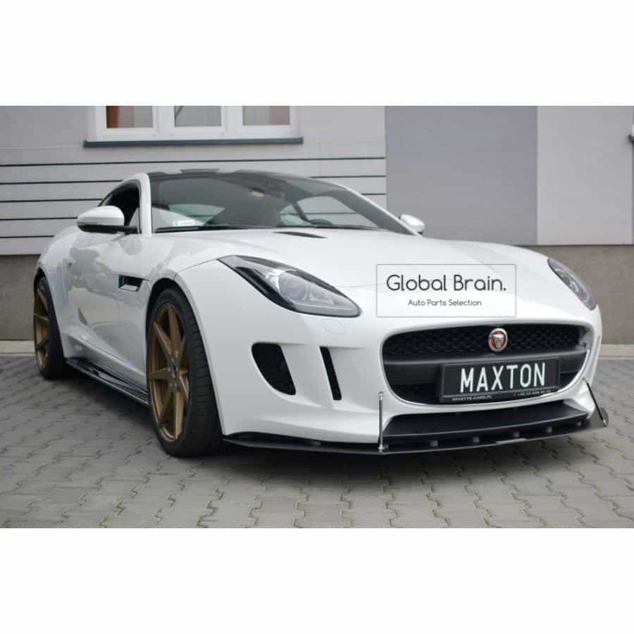 2013- ジャガー Fタイプ Ftype フロント リップ スポイラー V2 / Jaguar スプリッター ディフューザー エアロ パーツ カスタム チューン