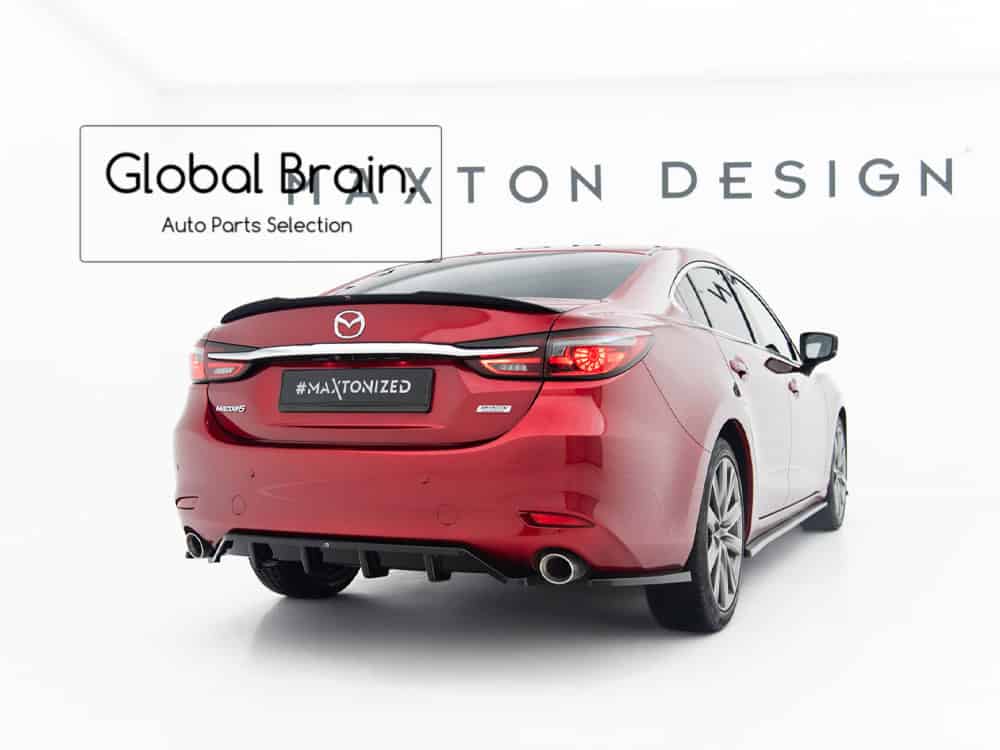 マツダ6 アテンザ 後期 GJ セダン リア サイド スプリッター リア スパッツ V1/ MAZDA スプリッター ディフューザー エアロ パーツ カスタム チューン